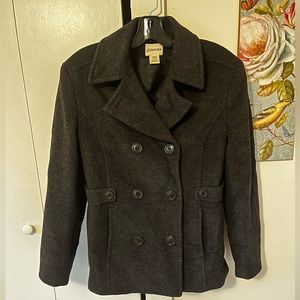St John’s Bay Black Wool Blend Peacoat
